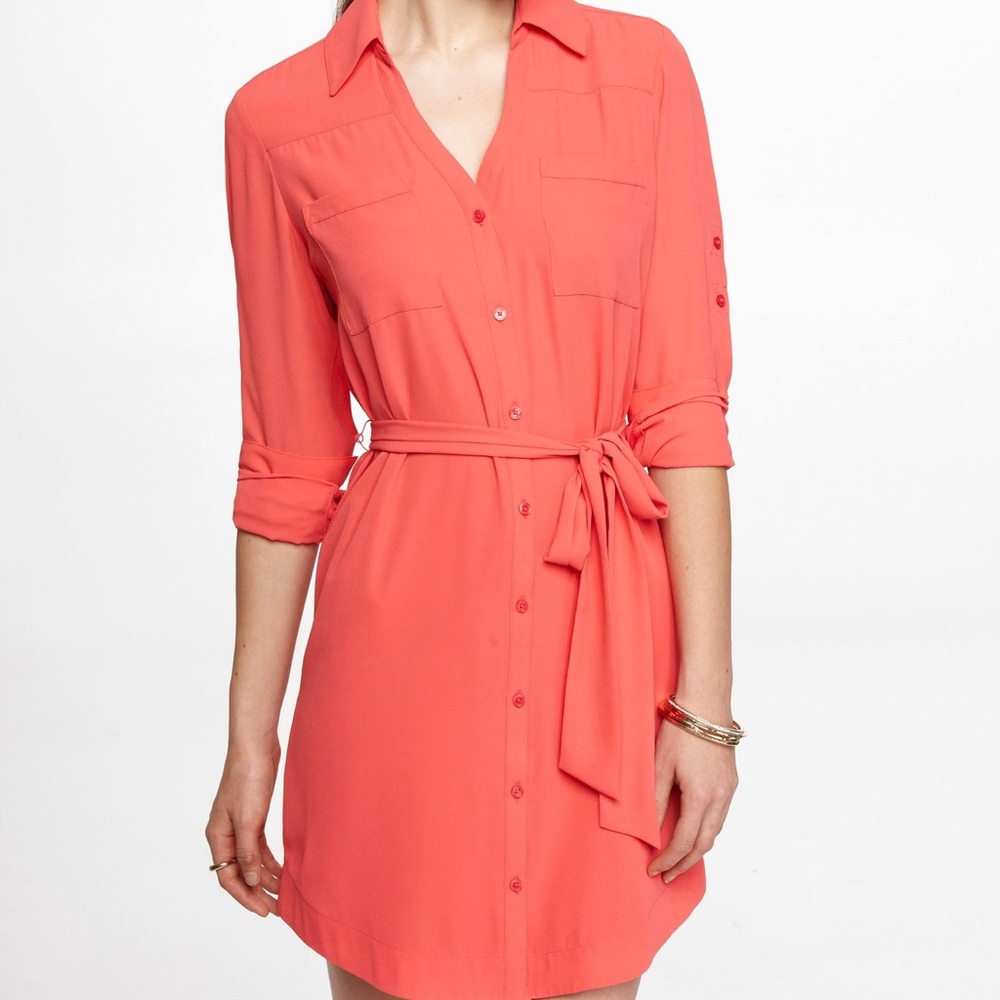 Express Portofino Shirt Dress TEAL